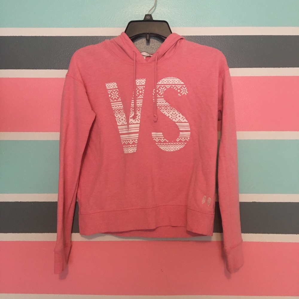 Pink Victoria Secret Crop Top Sweatshirt
